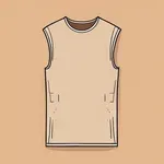 light brown sleeveless t-shirt image